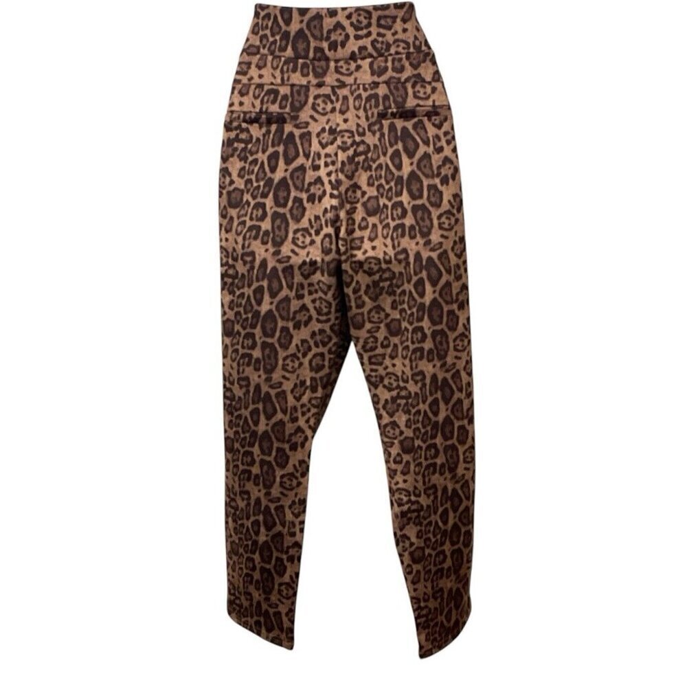 Charlie Paige Womens Animal Print Pants Size L/G Pockets